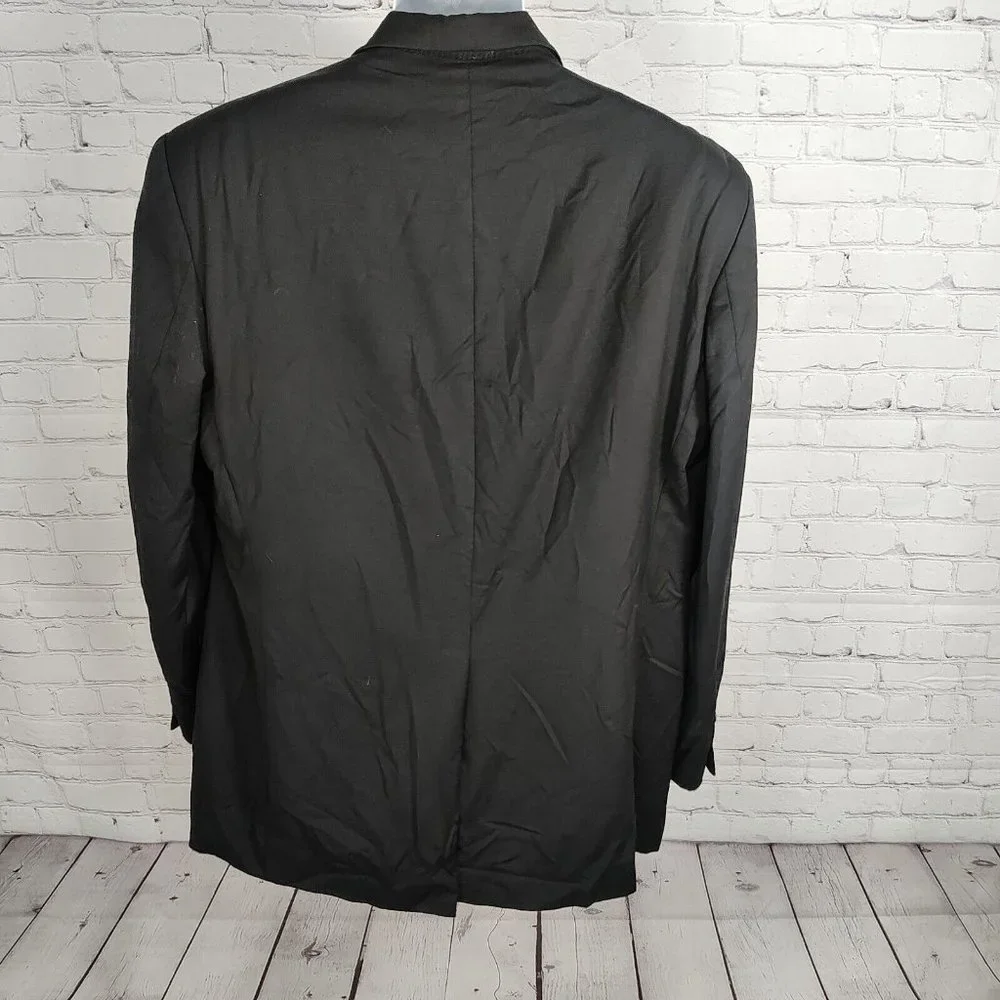 Ralph Lauren Woolmark Pure Wool Dark Navy Single Breasted Two Button Men's 48R